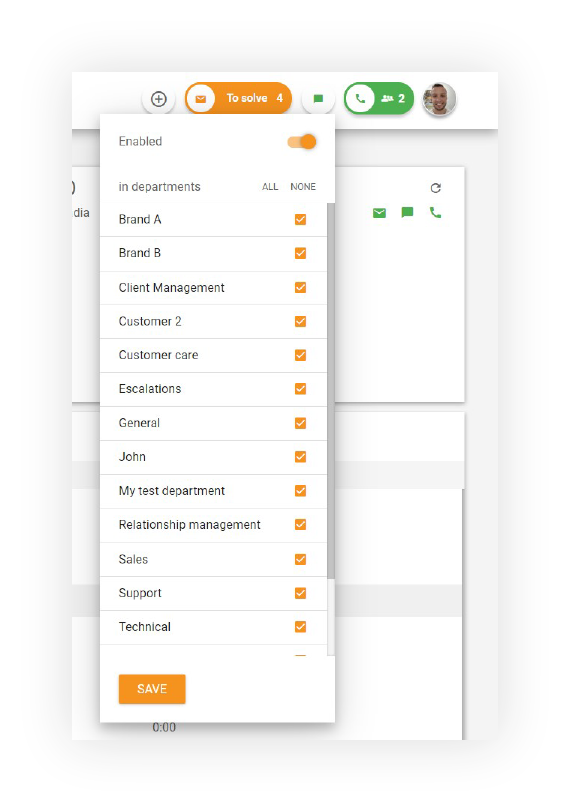 LiveAgent's agent group function